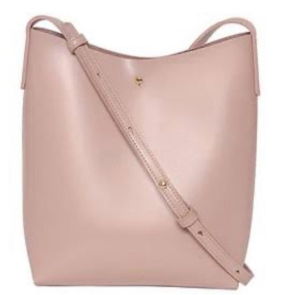 💕NWOT ANTHROPOLOGIE SAMARA BLUSH PINK CROSSBODY BUCKET BAG 💕 - Picture 1 of 5